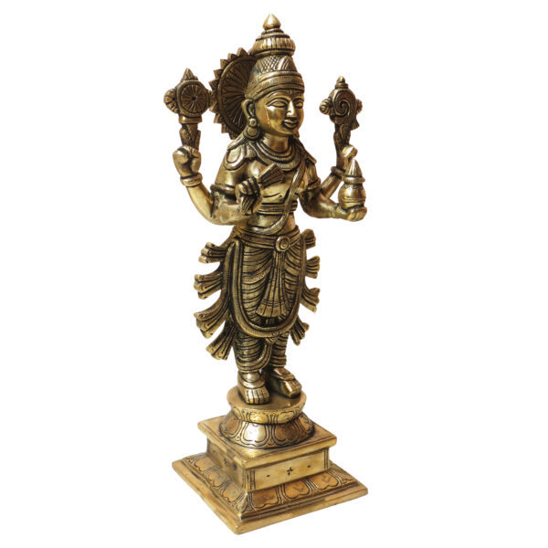 Brass Dhanvantri Standing Statue