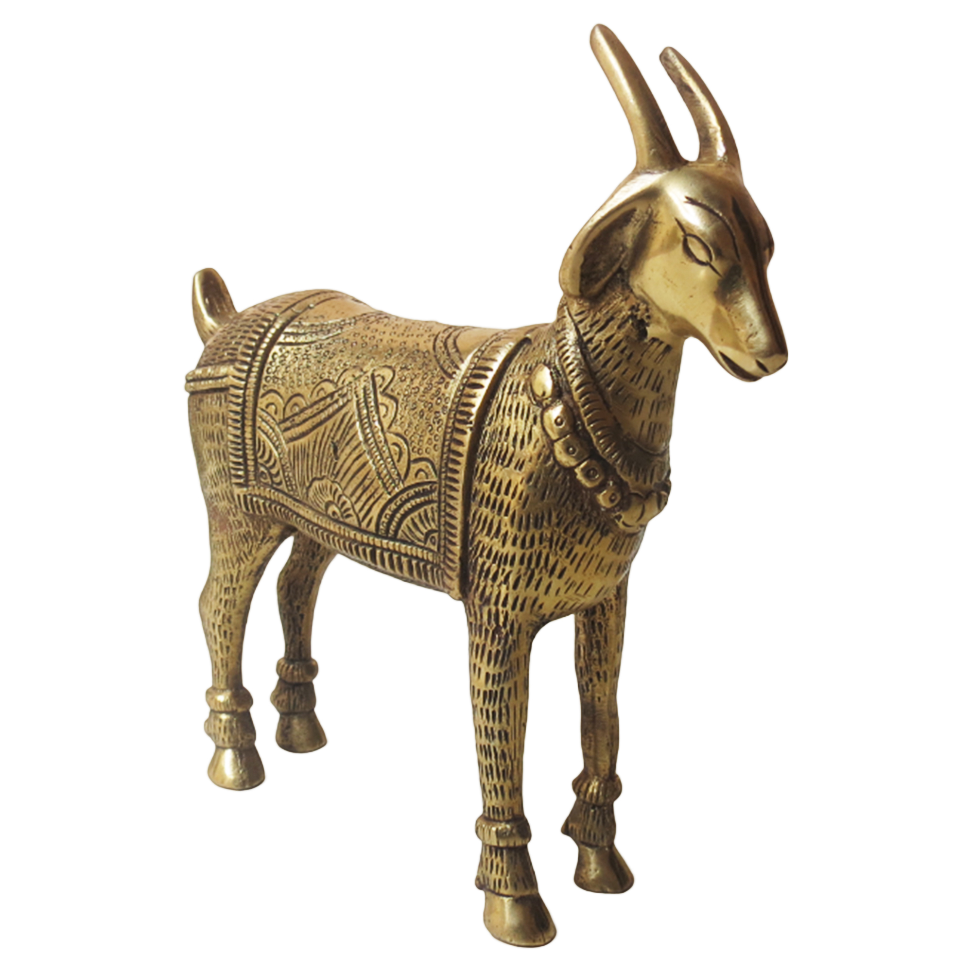 Buy Brass Goat (Meldi Mata Vahan) Medium statue Handicraft Art 7.2