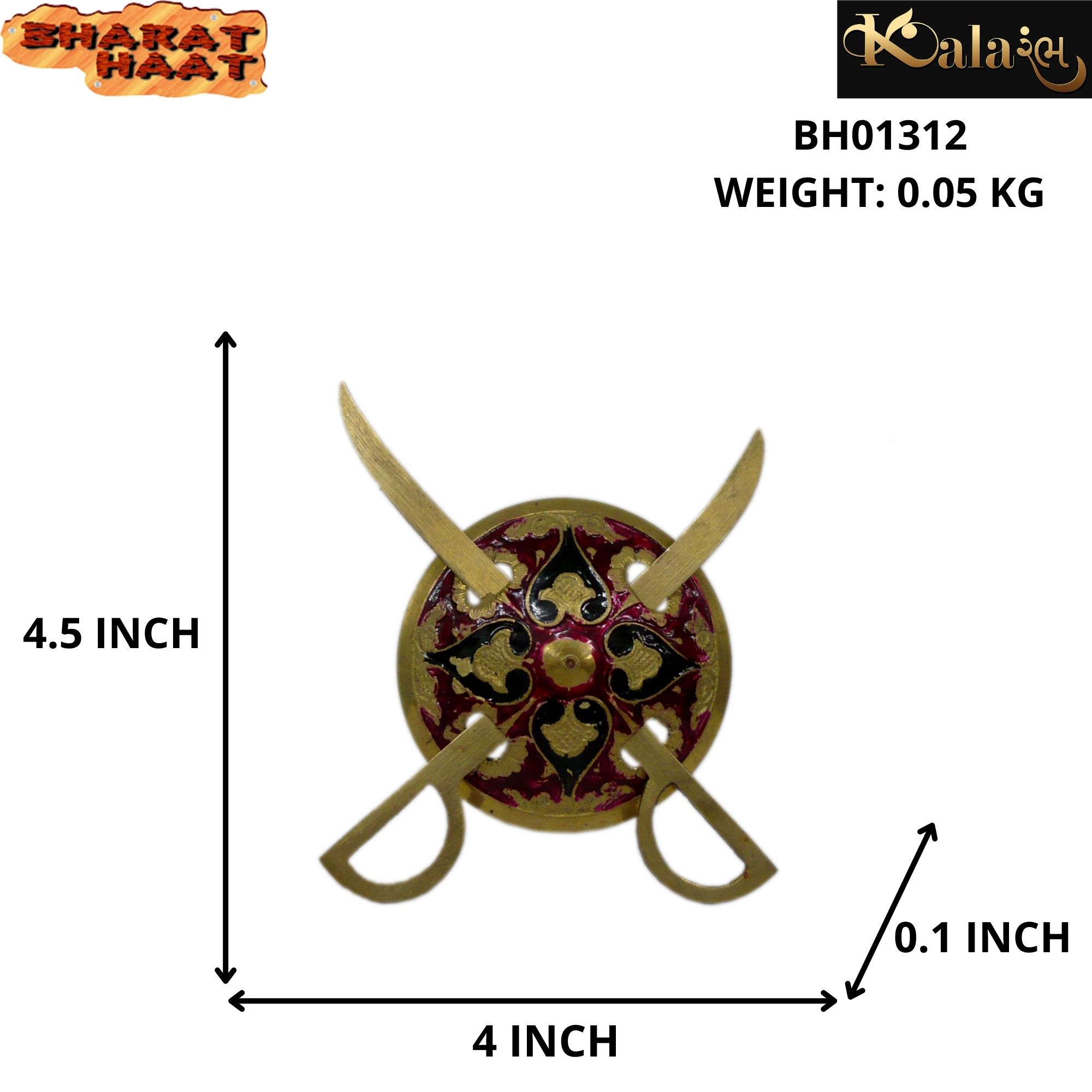 DHAL TALWAR WITH 2 RAJPUTANA SWORD!!! (Wall Hanging) - invincibleone.in