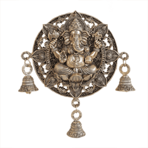 Brass Ganesha Wall Hanging Bell 7 Inch KBH11242