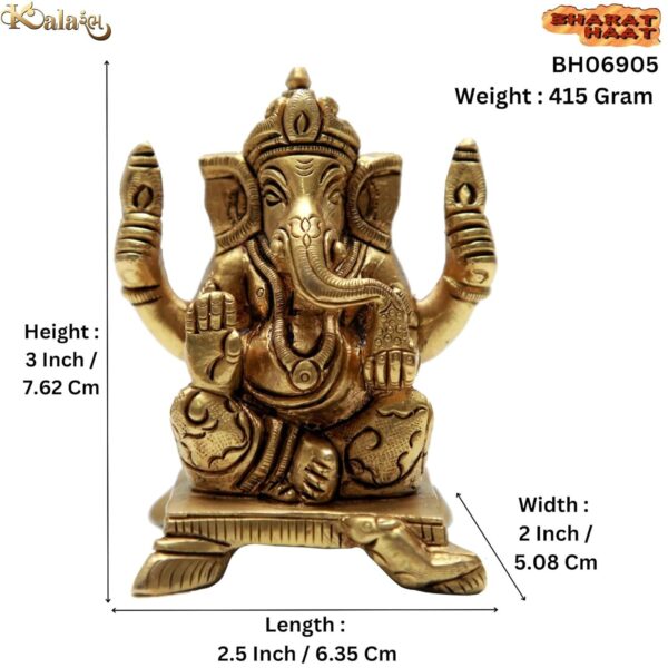 Brass Ganesha 3 Inch BH06905