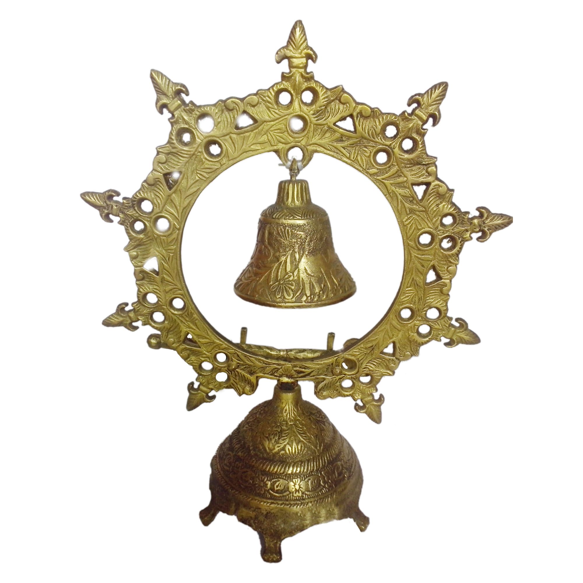 Buy Standing Bell Brass For Collectible Handicraft Art By BHARATHAAT Online  In India- Kalarambh By Bharathaat