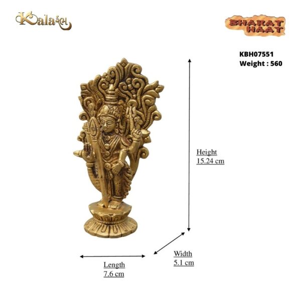 Brass Kartikeya 6 inch Height KBH07551_1