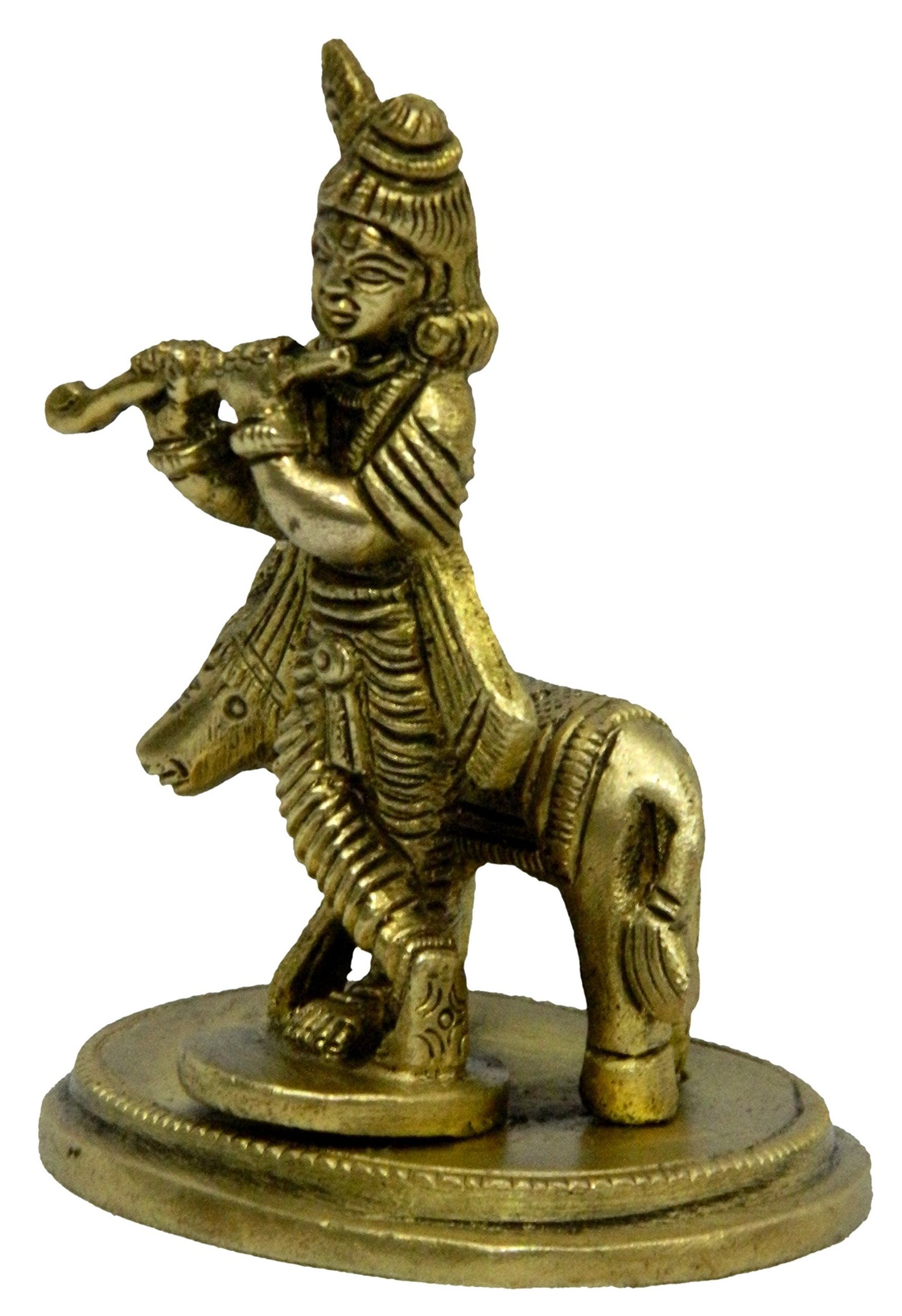 Krishna With Cow Side View Krishna With Cow