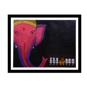 Welcome Ganesha Acrylic colours Painting