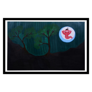 Ganesha – Moon Night Acrylic Colours Painting
