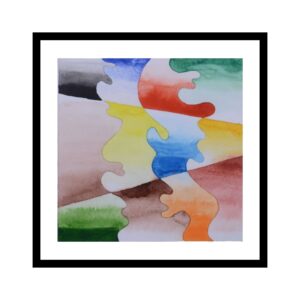 Free Hand Design Acrylic Colours Painting