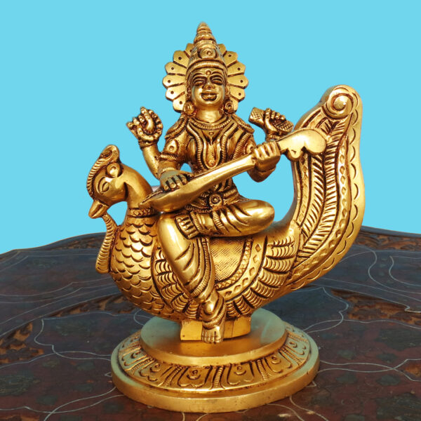 Brass Saraswati Maa