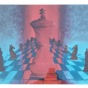 KING OF CHESS Acrylic colours on painting BHP08554_1