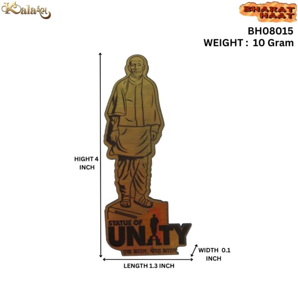 Statue Of Unity Gold Magnet