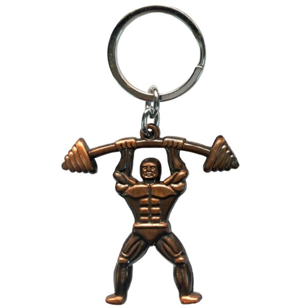 Gym Body Builder Weight Lifter Keychain