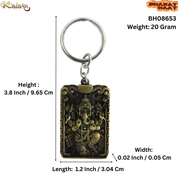 Metal Ganesha keychain BH08653_S