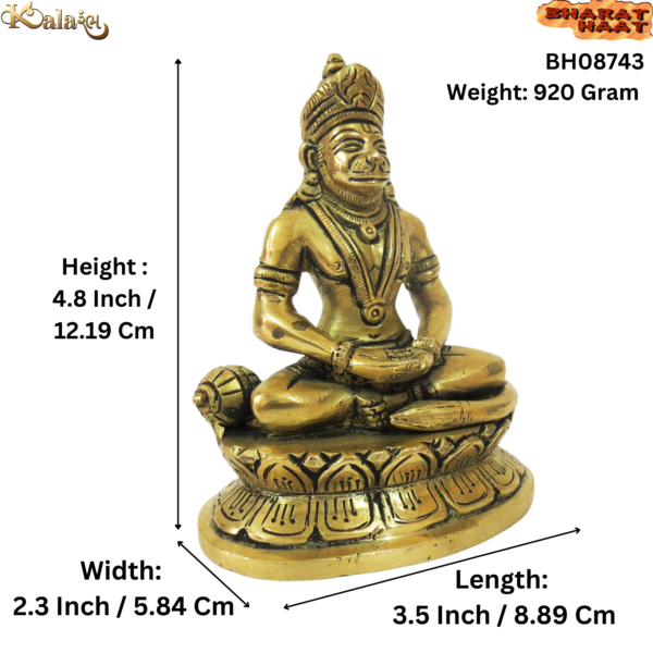 Brass Hanuman Idol BH08743_S