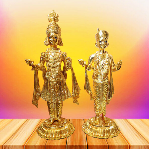 Lord Swaminarayan Pair (GOLD PLATTING)