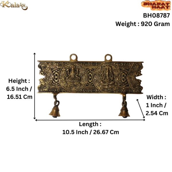 Brass Ganesha & lakshmi Wall (Wall Hanging)