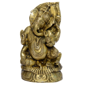 Brass Ganesha Sitting Statue