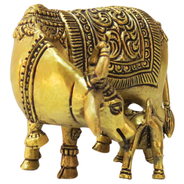 Brass Cow with Calf Super Fine Finishing 2.5 Inch BH09206_2