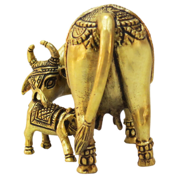 Brass Cow with Calf Super Fine Finishing 2.5 Inch BH09206_4