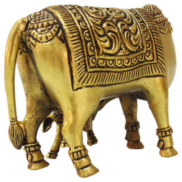 Brass Cow with Calf Super Fine Finishing 2.5 Inch BH09206_5