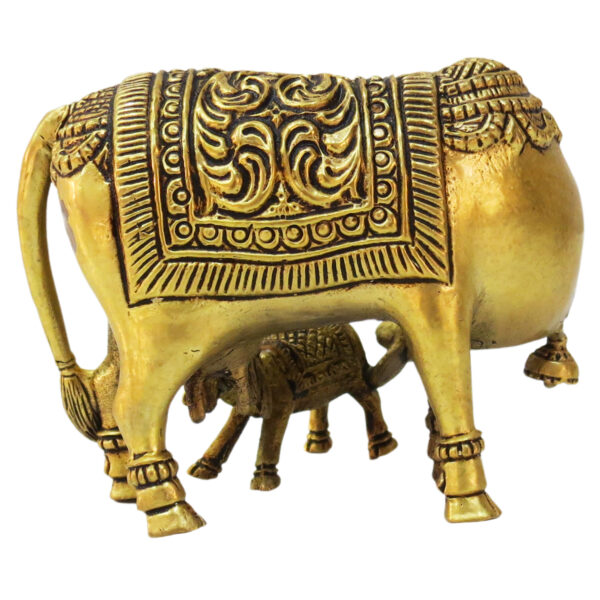 Brass Cow with Calf Super Fine Finishing 2.5 Inch BH09206_7
