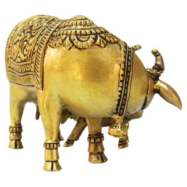 Brass Cow with Calf Super Fine Finishing 2.5 Inch BH09206_7