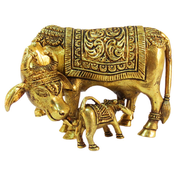 Brass Cow with Calf