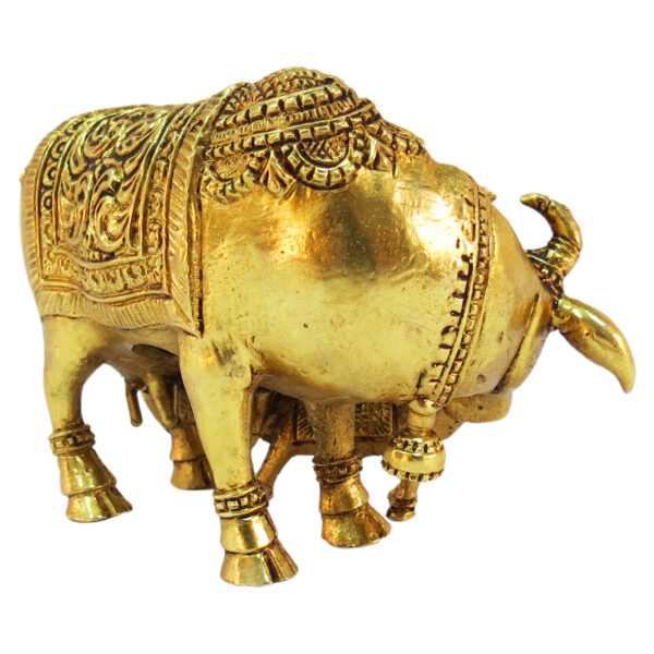 Brass Cow with Calf