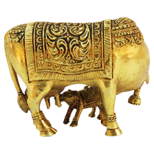 Brass Cow with Calf