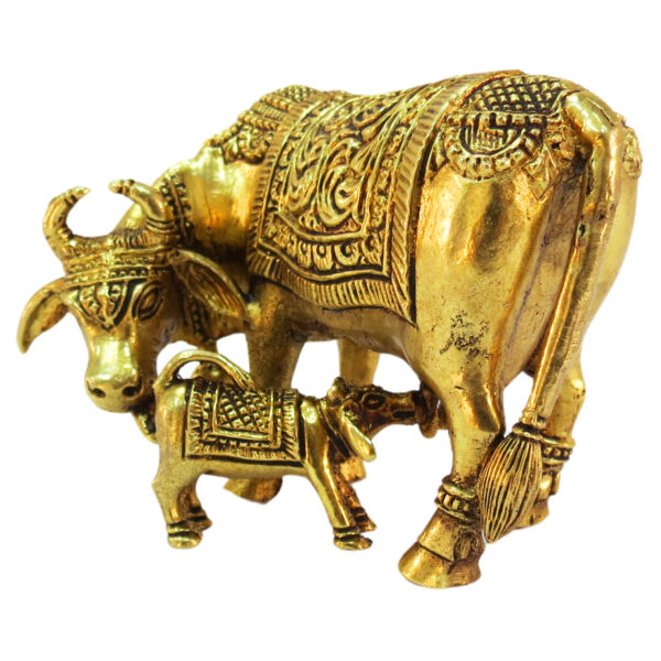 Brass Cow with Calf