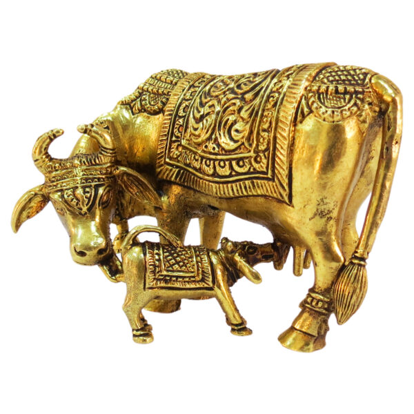 Brass Cow with Calf