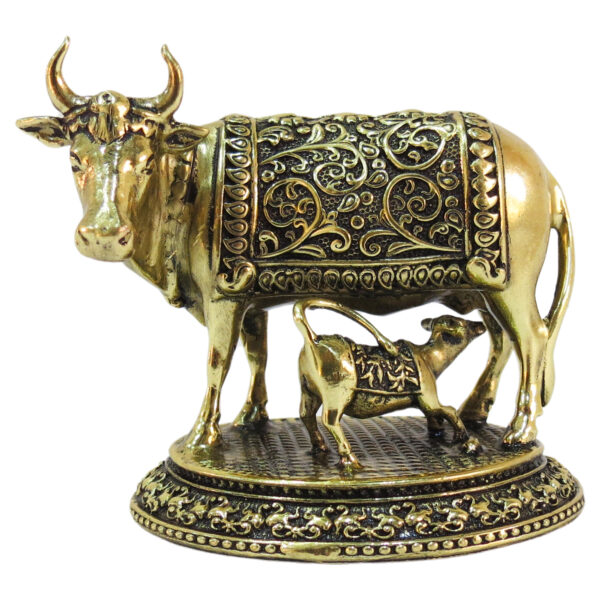 Brass Cow with Calf