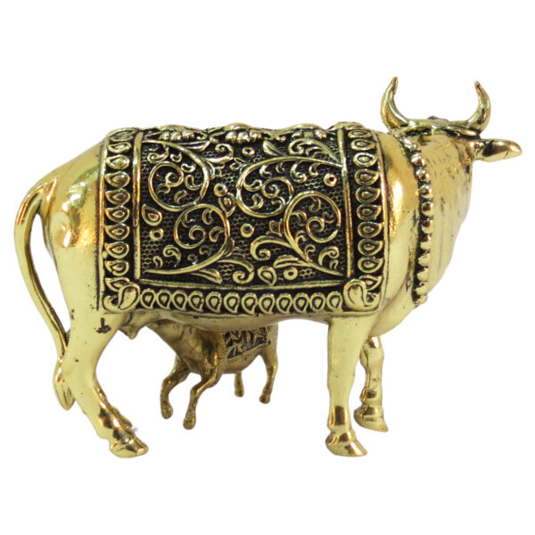 Brass Cow with Calf