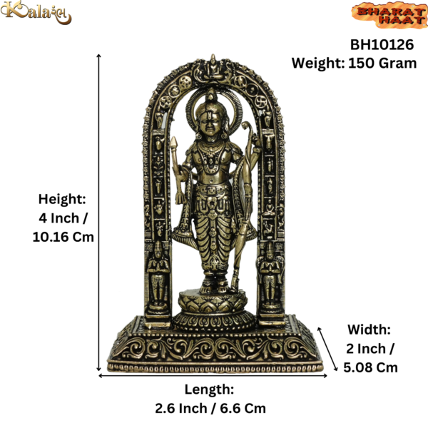 Brass Ram Lalla Idol Murti Ayodhya 4 inch BH10126