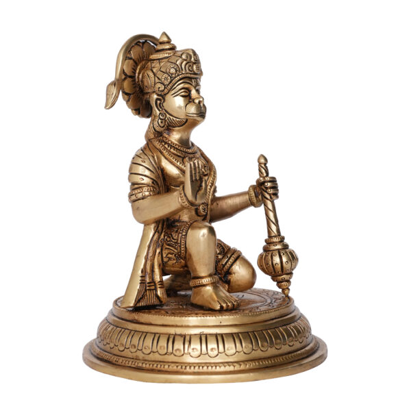 Brass Hanuman 7 Inch KBH09809