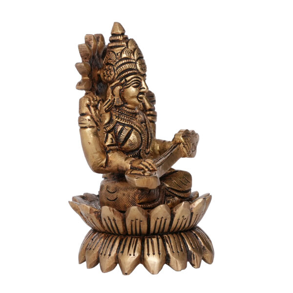 Brass Saraswati maa 3.5 Inch KBH09814