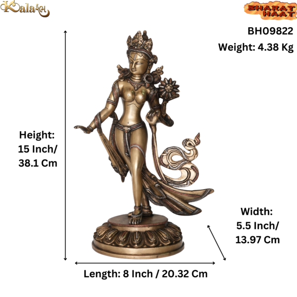 Brass Tara Devi 15 Inch KBH09822