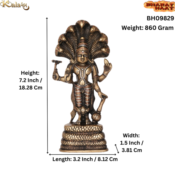 Brass Vishanu 7.2 Inch KBH09829