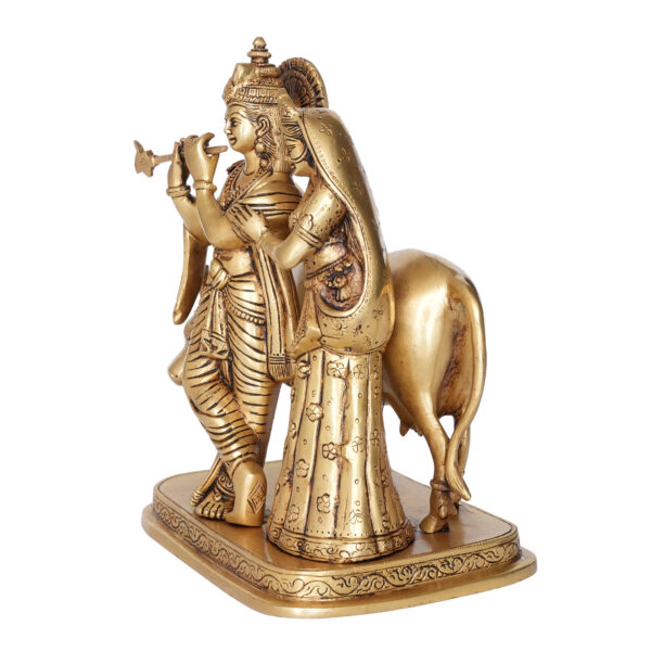 Brass Radha Krishna 10 Inch KBH09819