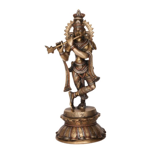 Brass Krishna 11.2 Inch KBH09823