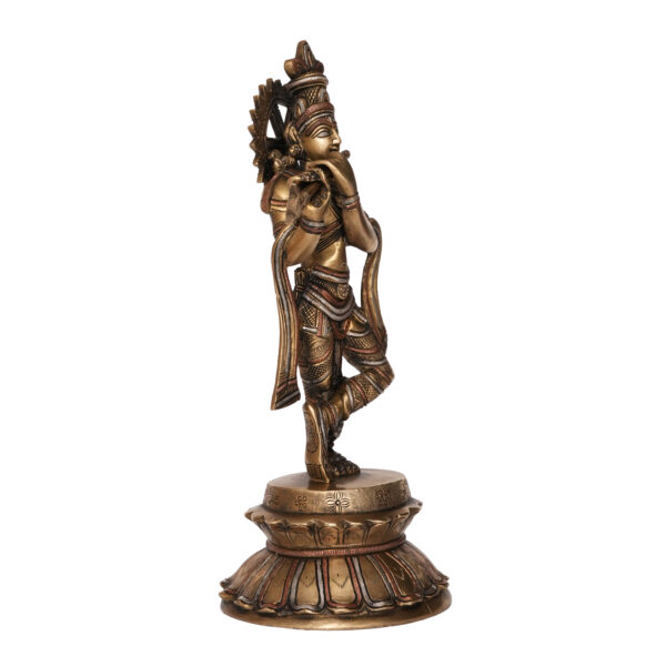 Brass Krishna 11.2 Inch KBH09823