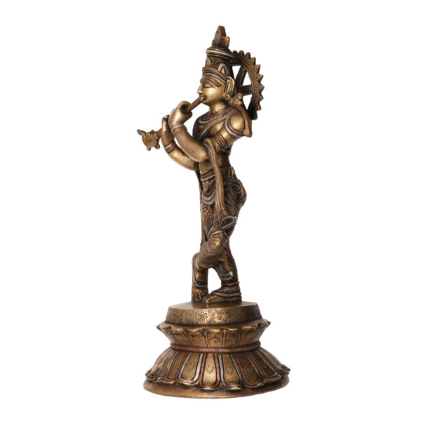 Brass Krishna 11.2 Inch KBH09823