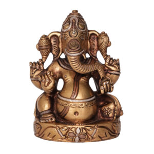 Brass Ganesha 4.4 Inch KBH09825
