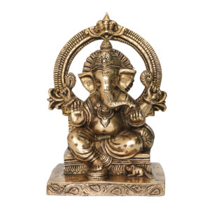 Brass Ganesha 8.3 Inch KBH09826