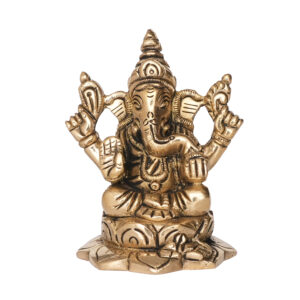 Brass Ganesha 2.9 Inch KBH09831