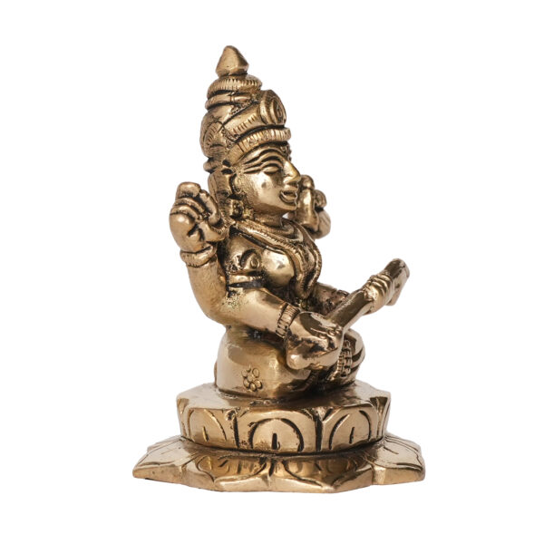 Brass Saraswati maa 2.8 Inch KBH09833