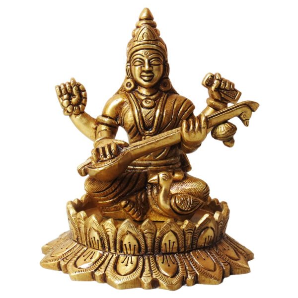 Brass Kamal Saraswati 5.2 Inch KBH08829