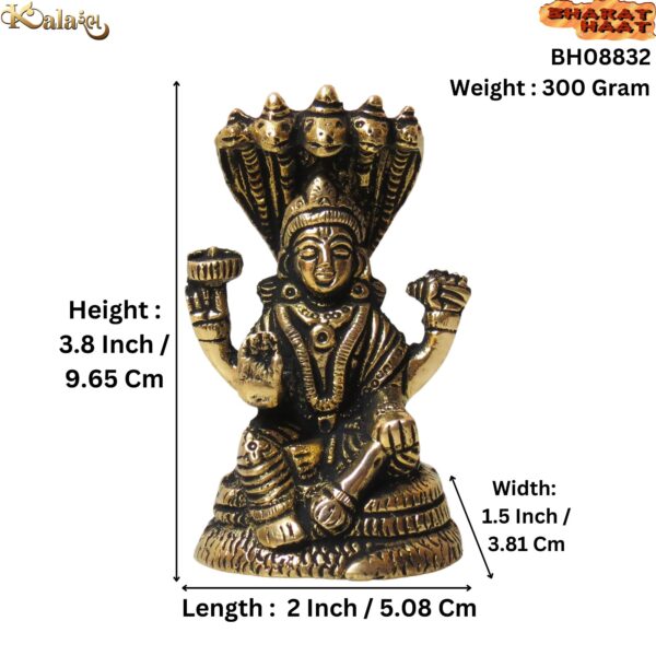 Brass Vishanu 3.8 Inch KBH08832