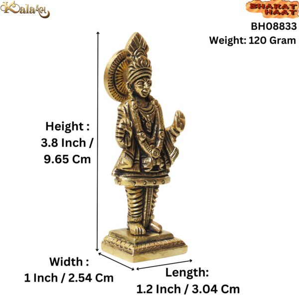 Brass Swaminarayana 3.8 Inch KBH08833