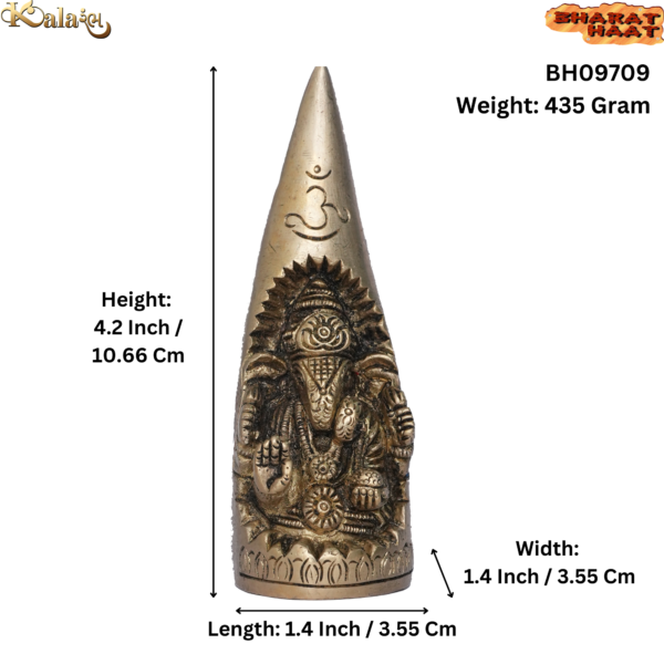 Brass Ganesh 4.2 Inch KBH09709