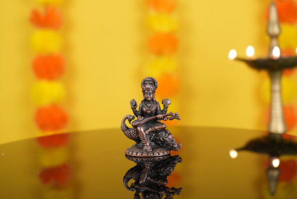 Copper Saraswati maa 2.2 Inch KBH09718